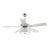 52" Tibuh Modern Crystal Chandelier Ceiling Fan with Led Light And Remote Control 5 Blades Chrome