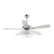 52" Tibuh Modern Crystal Chandelier Ceiling Fan with Led Light And Remote Control 5 Blades Chrome
