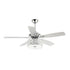 52" Tibuh Modern Crystal Chandelier Ceiling Fan with Led Light And Remote Control 5 Blades Chrome