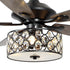 52" Tibuh Modern Crystal Chandelier Ceiling Fan with Led Light And Remote Control 5 Blades Chrome