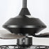 52" Tibuh Modern Crystal Chandelier Ceiling Fan with Led Light And Remote Control 5 Blades Chrome