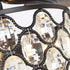 52" Tibuh Modern Crystal Chandelier Ceiling Fan with Led Light And Remote Control 5 Blades Chrome