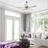 52" Tibuh Modern Crystal Chandelier Ceiling Fan with Led Light And Remote Control 5 Blades Chrome