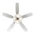52" Tibuh Modern Crystal Chandelier Ceiling Fan with Led Light And Remote Control 5 Blades Chrome