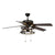 52" Urbana In Indoor Matte Black Industrial Ceiling Fan with Pull Chain and Light Kit