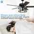 52" Urbana In Indoor Matte Black Industrial Ceiling Fan with Pull Chain and Light Kit
