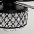 52” Wethington Modern Crystal Chandelier Ceiling Fan with Light And Remote Control Black