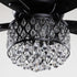 52” Wethington Modern Crystal Chandelier Ceiling Fan with Light And Remote Control Black