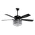 52” Wethington Modern Crystal Chandelier Ceiling Fan with Light And Remote Control Black