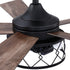52" Windmill Modern DC Motor Downrod Mount Reversible Ceiling Fan with Lighting and Remote Control