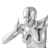 Runner Woman 13" Wall Sculpture // Chrome