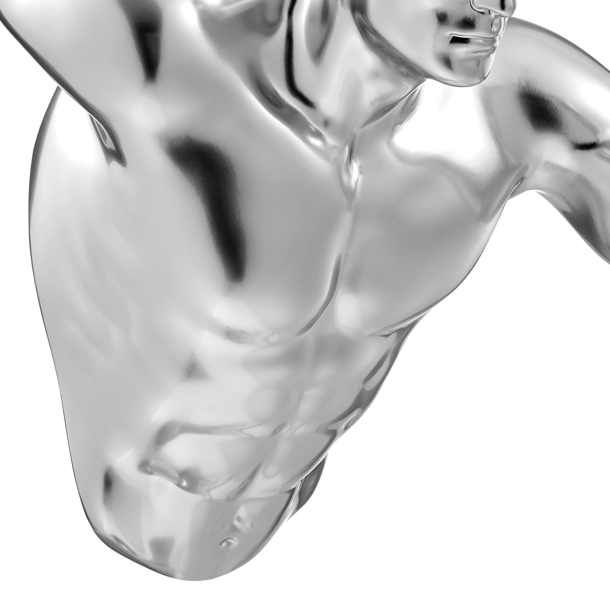 Runner Man 20" Wall Sculpture // Chrome