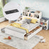 Storage Platform Bed With Pull Out Shelves, Trundle, And 2 Drawers
