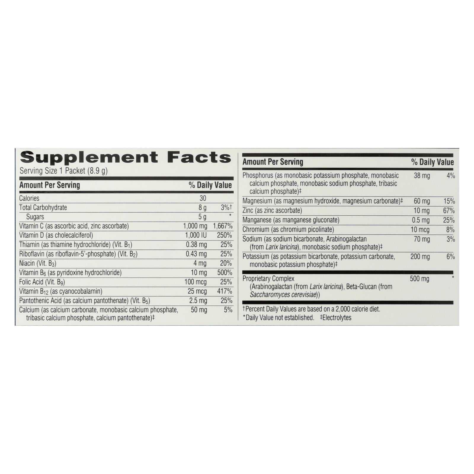 Alacer Emergen-C Immune Plus System Support with Vitamin D Citrus (30 Packets)