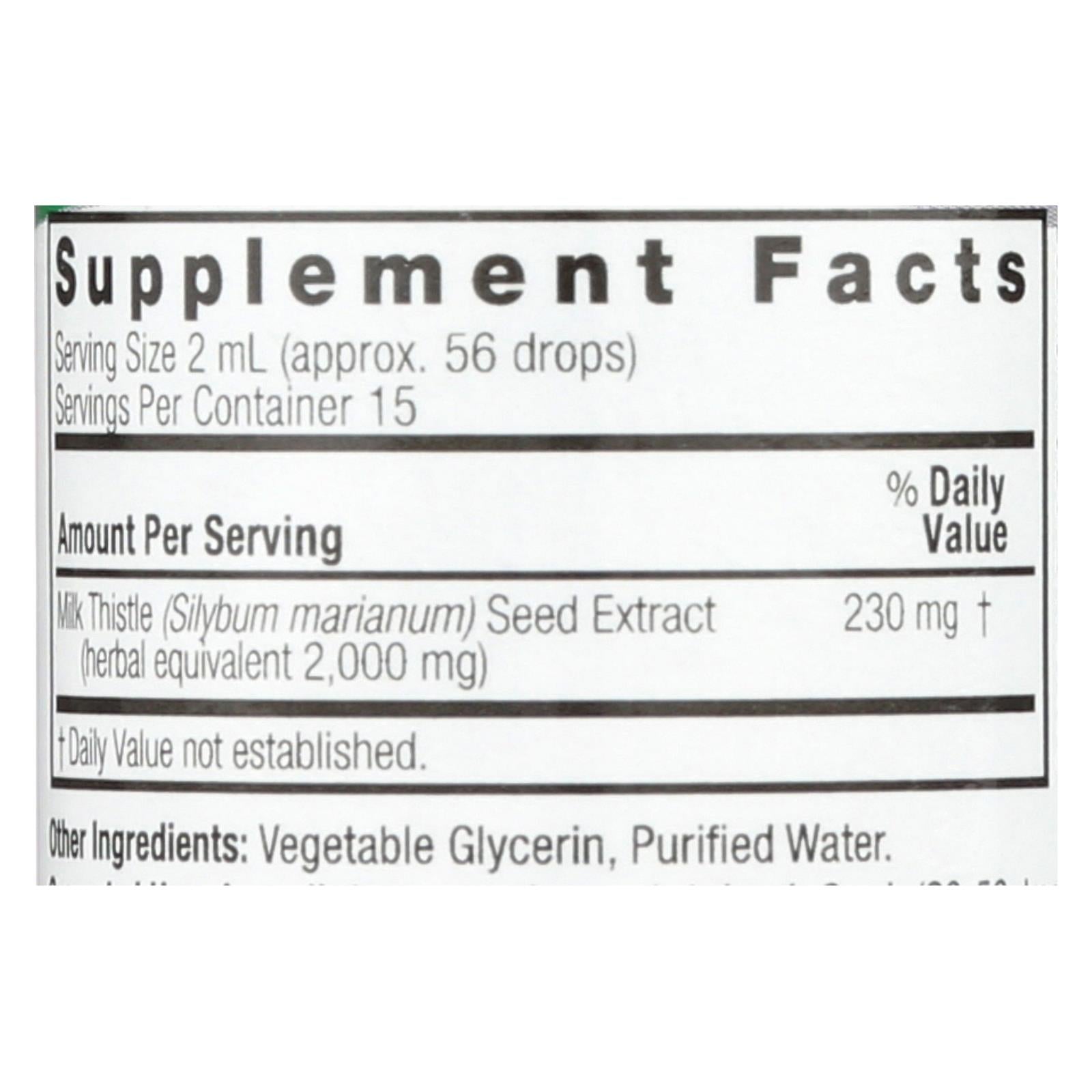 Nature's Answer Milk Thistle Seed Alcohol-Free