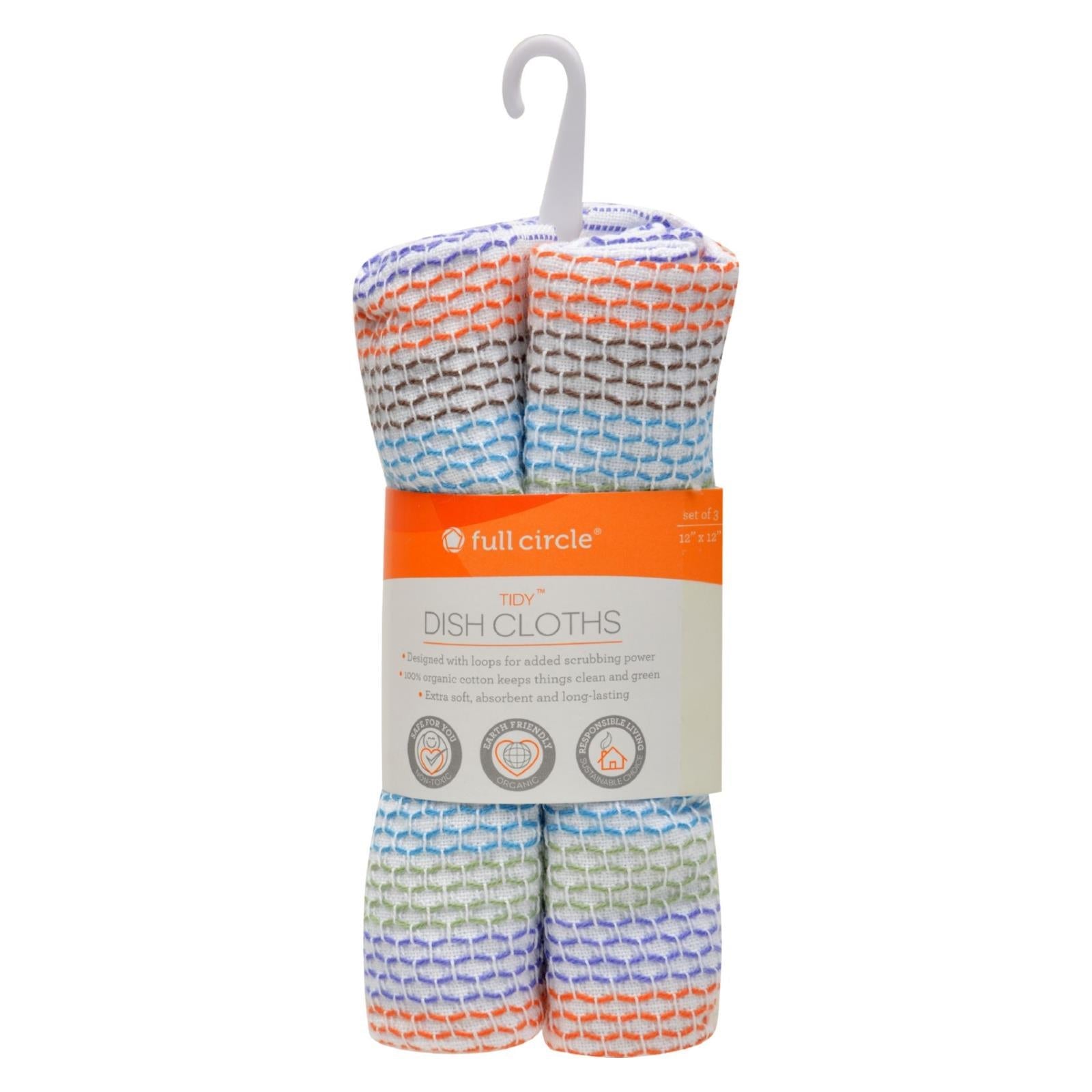 Full Circle Home Tidy Dish Cloths - 36 Pack, 12x12 Inch