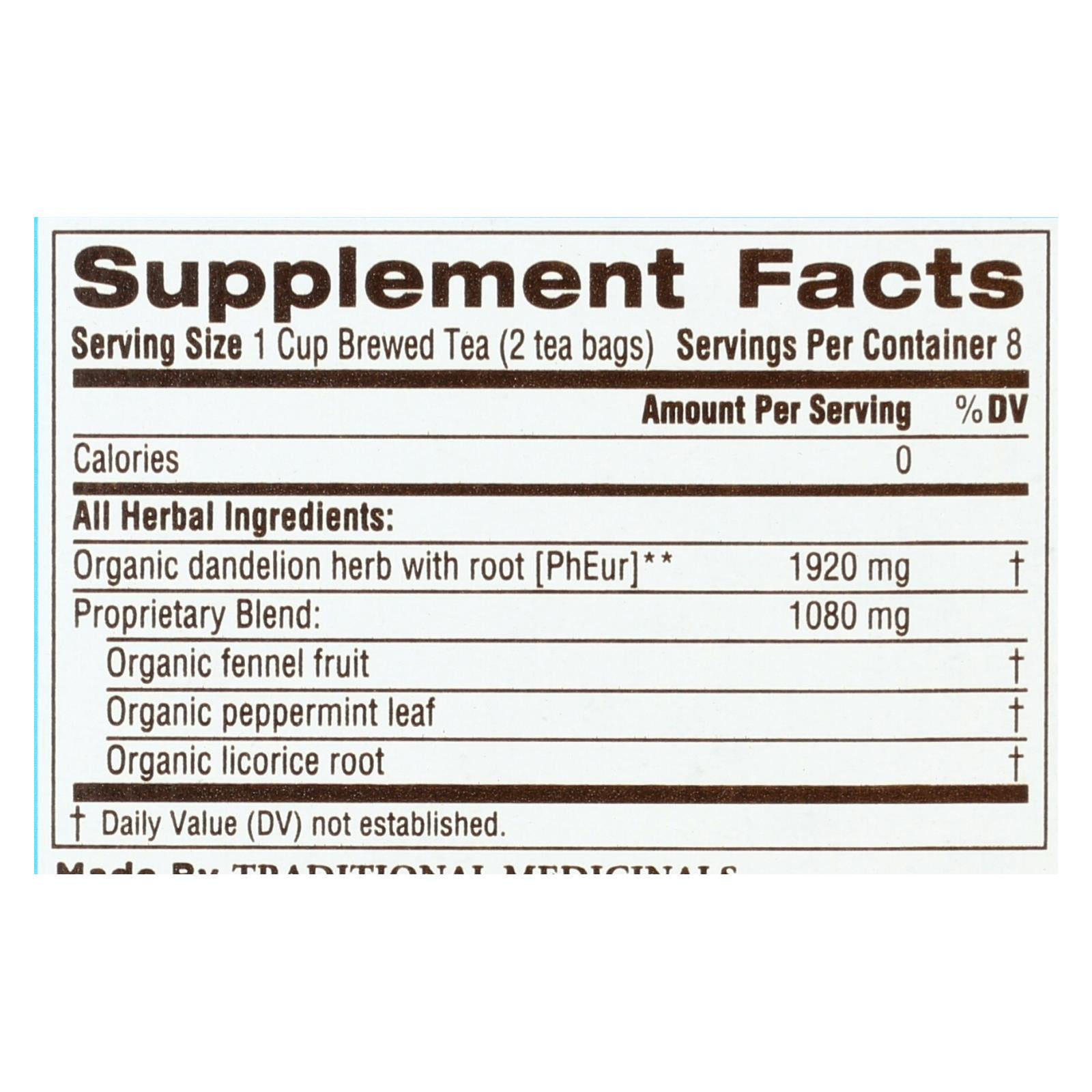 Traditional Medicinals Organic Everyday Detox Tea (16 Bags)