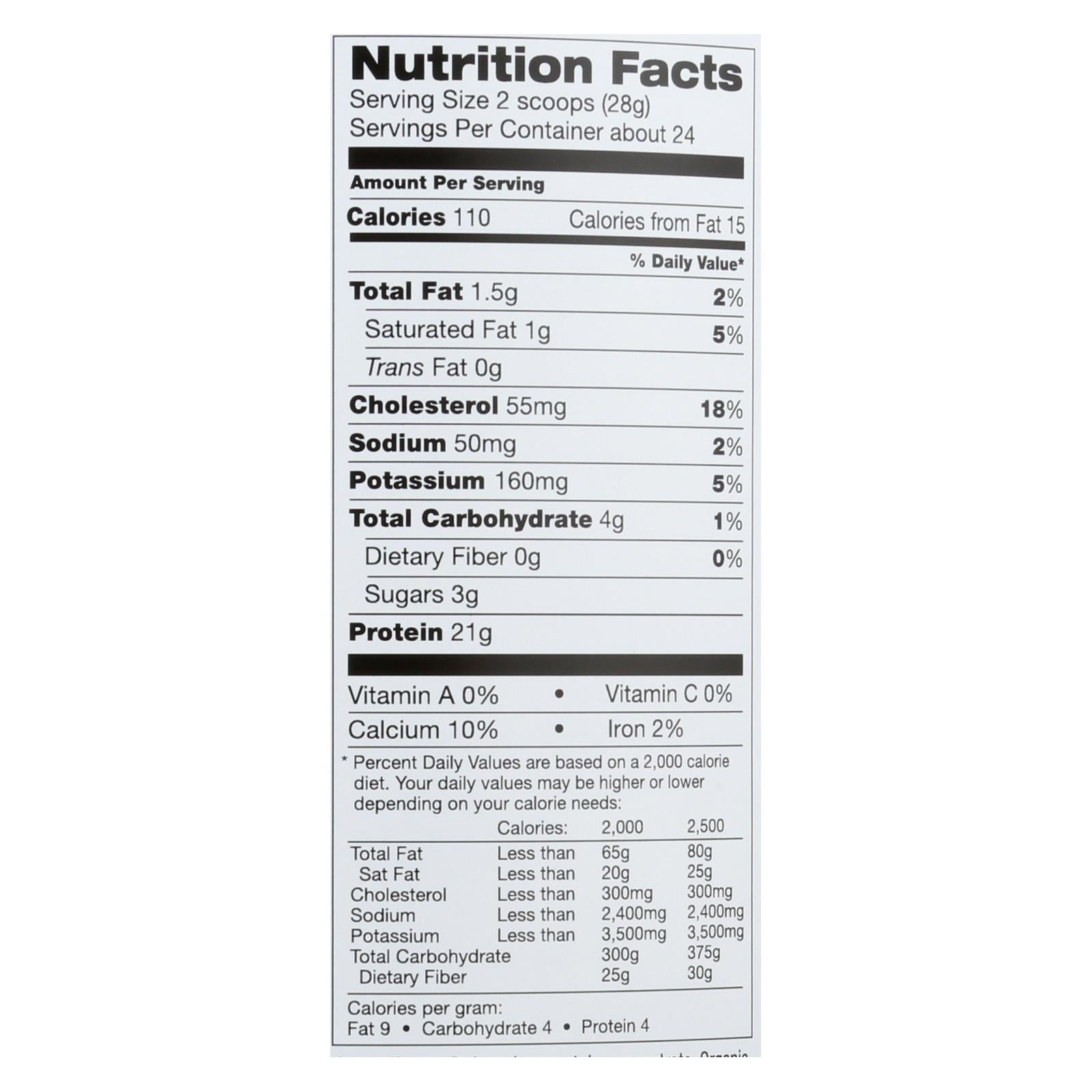 Tera's Whey Protein - RbGH Free, Bourbon Vanilla Flavor (24 Oz.)