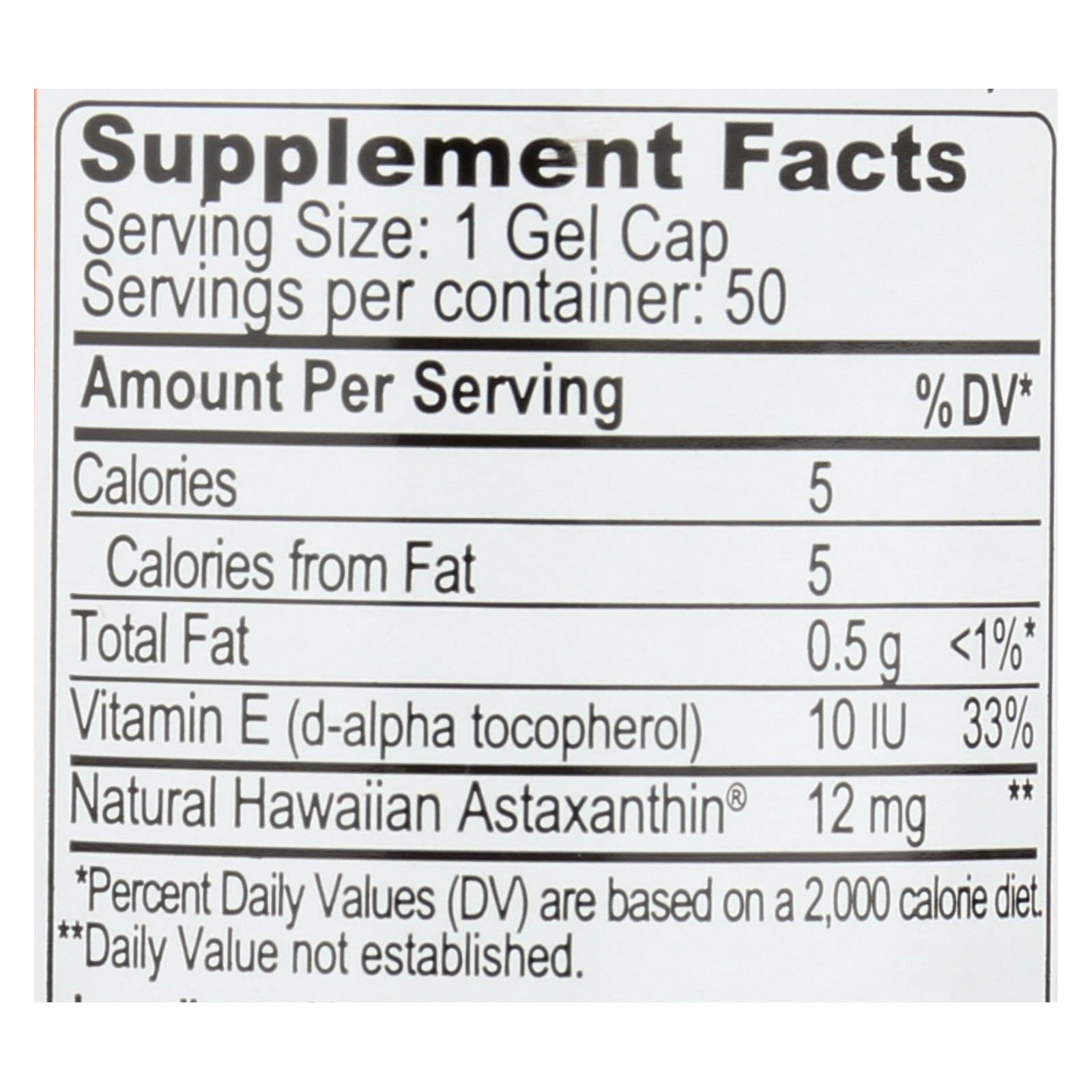 Nutrex Hawaii BioAstin Hawaiian Astaxanthin - 12mg (50 Gel Caps)