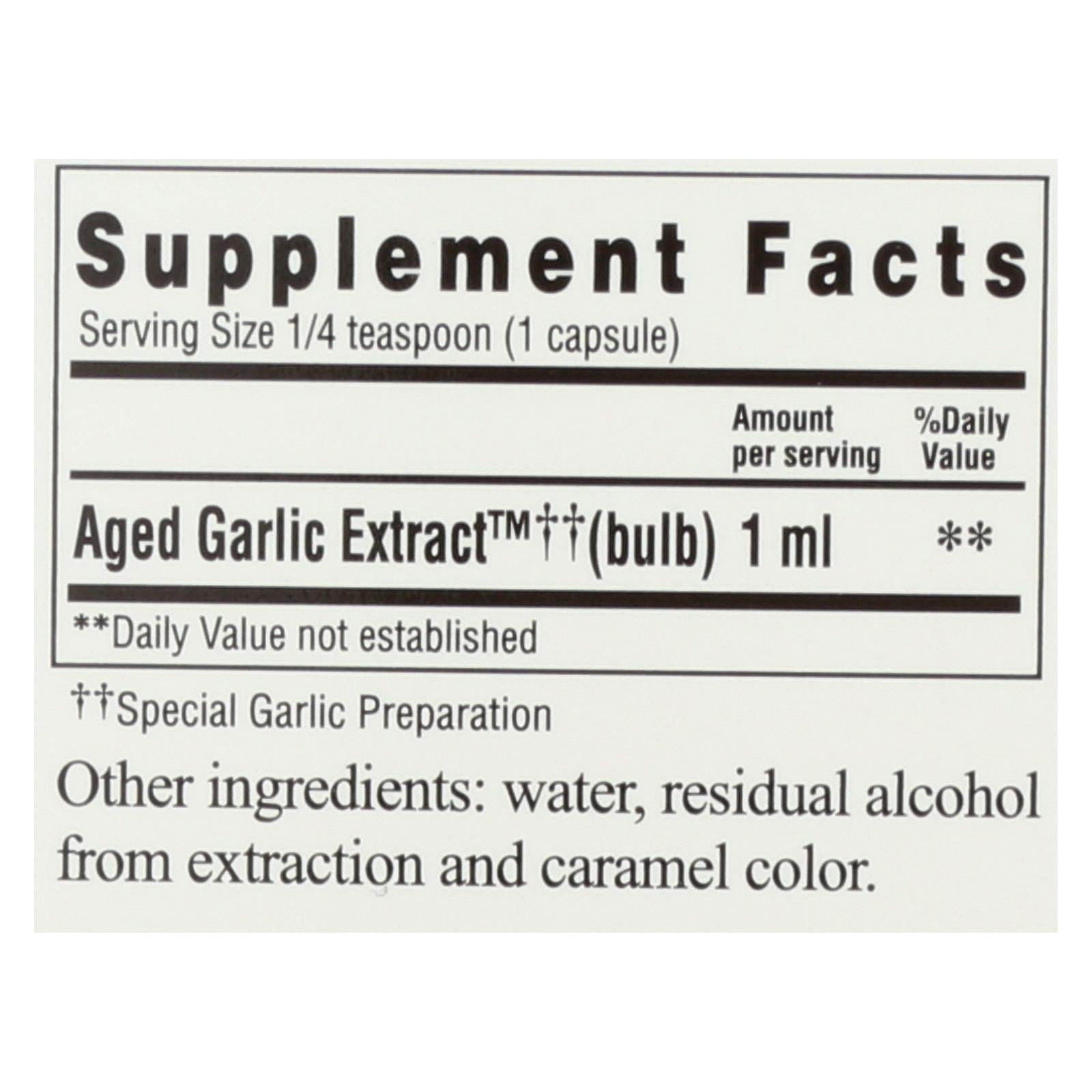 Kyolic Aged Garlic Extract Cardiovascular Support Liquid (4 Fl Oz)