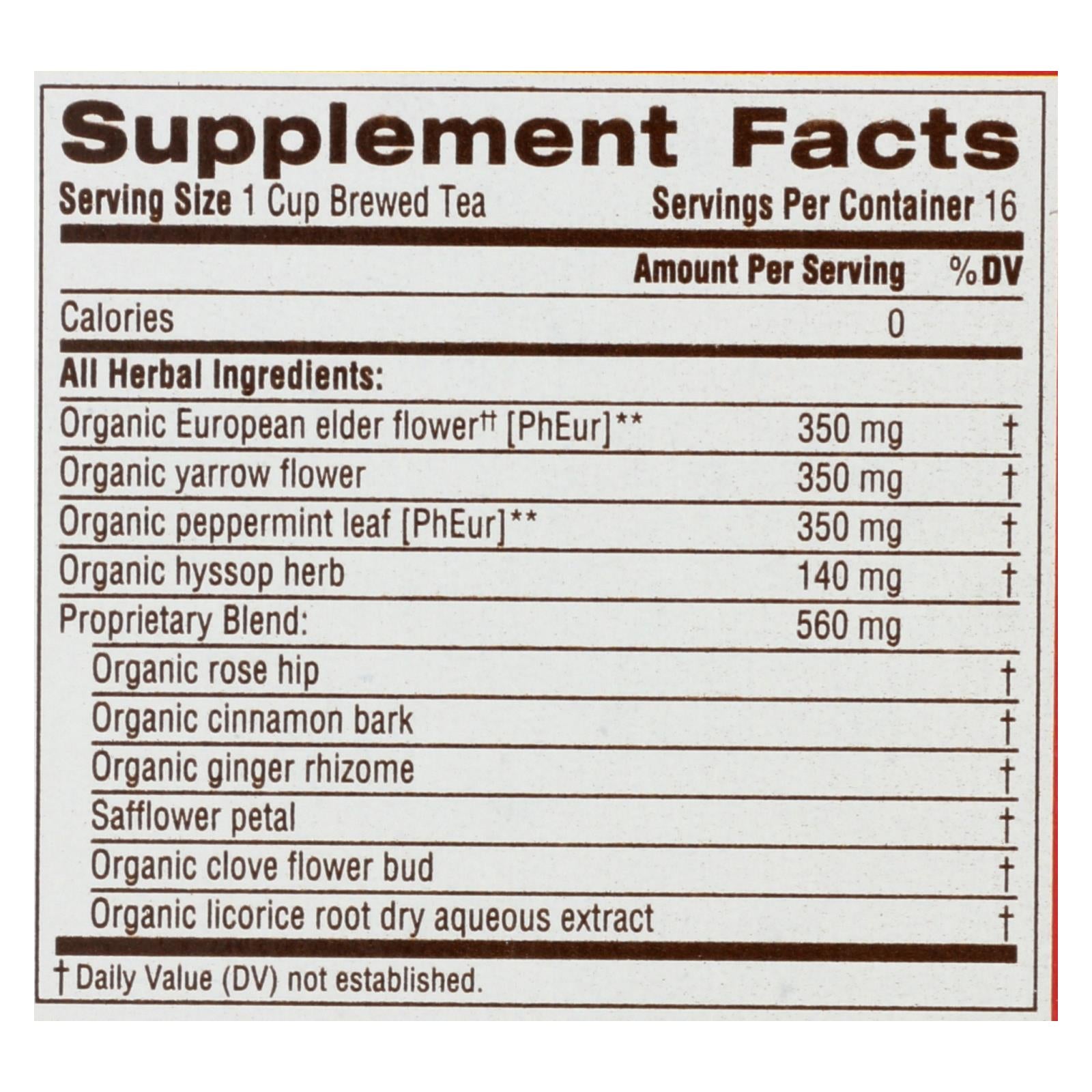 Traditional Medicinals Gypsy Cold Care Herbal Tea - 16 Tea Bags (Pack of 6) - Soothes and Relieves Cold Symptoms