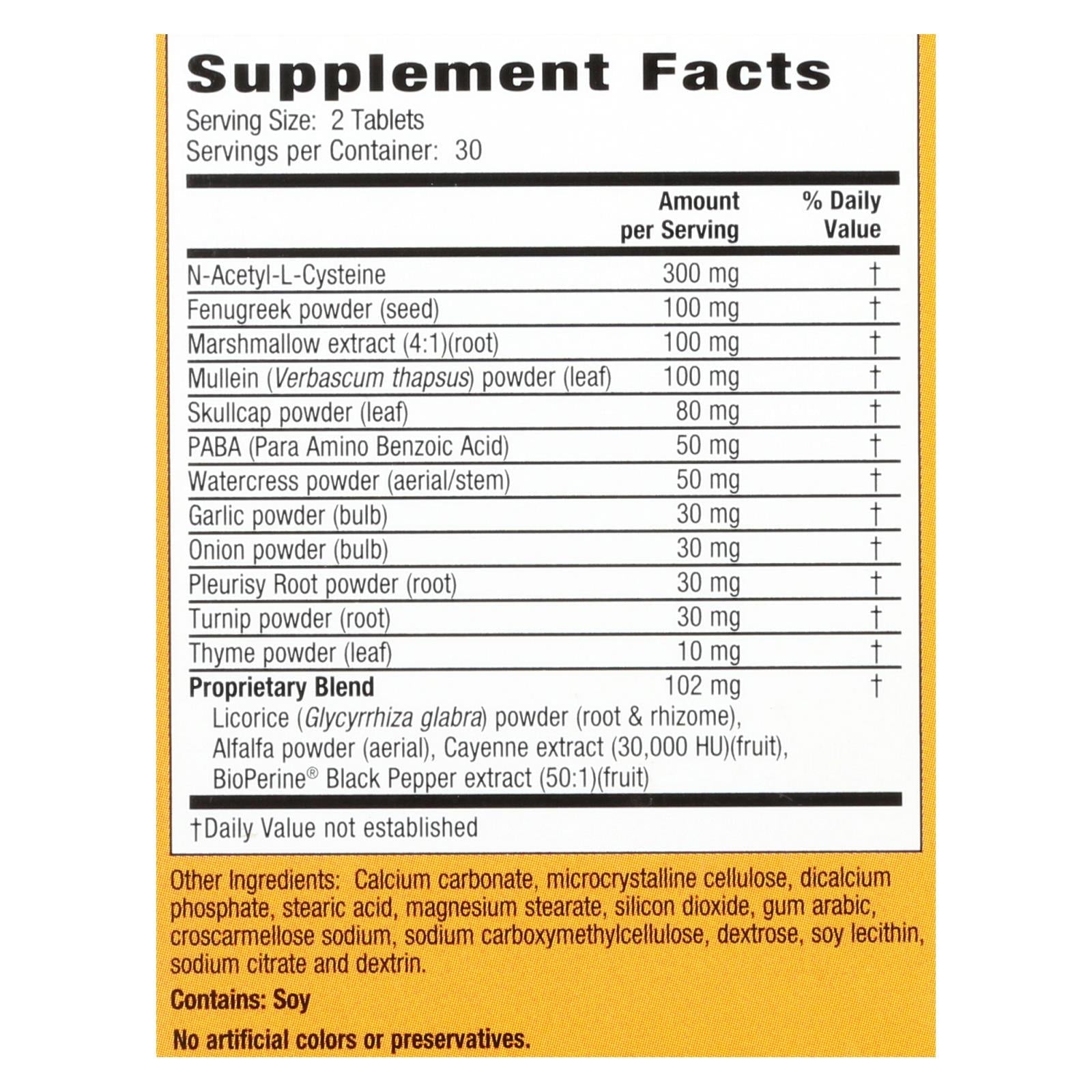 Nature's Secret Respiratory Cleanse and Defense Tablets (60ct)