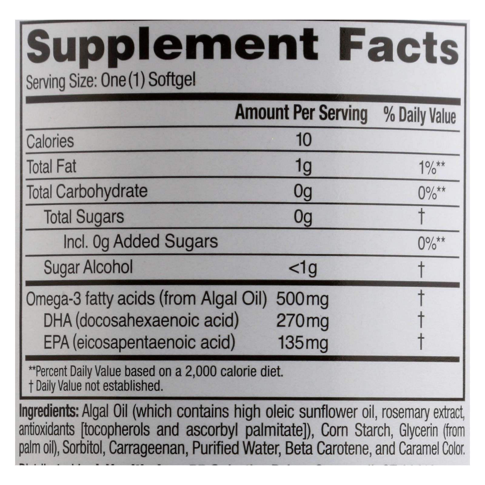 Amerifit Nutrition Ovega-3 (60 Softgels, 500 Mg)