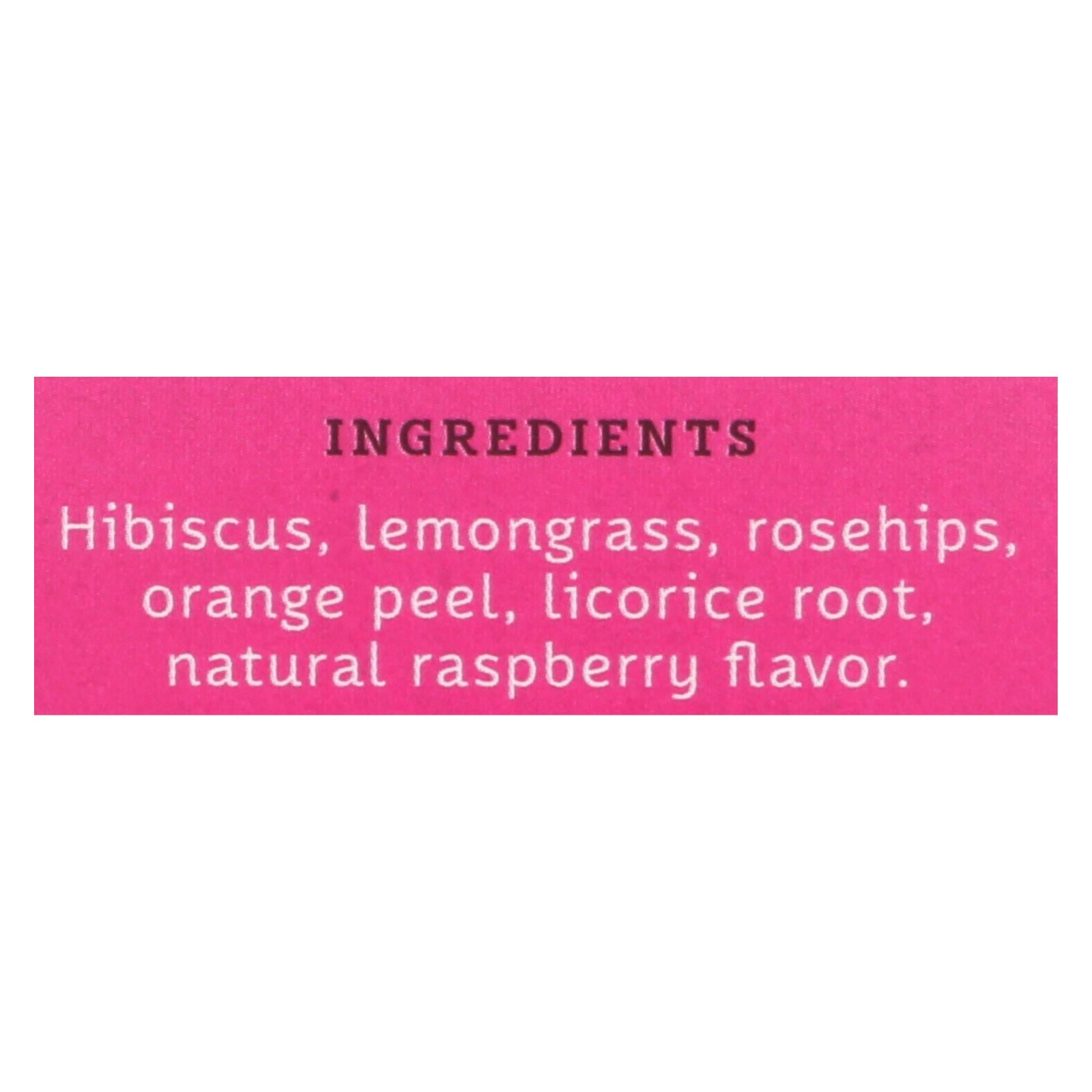 Stash Tea Hibiscus Herbal Tea - Wild Raspberry (6x20 Bags)