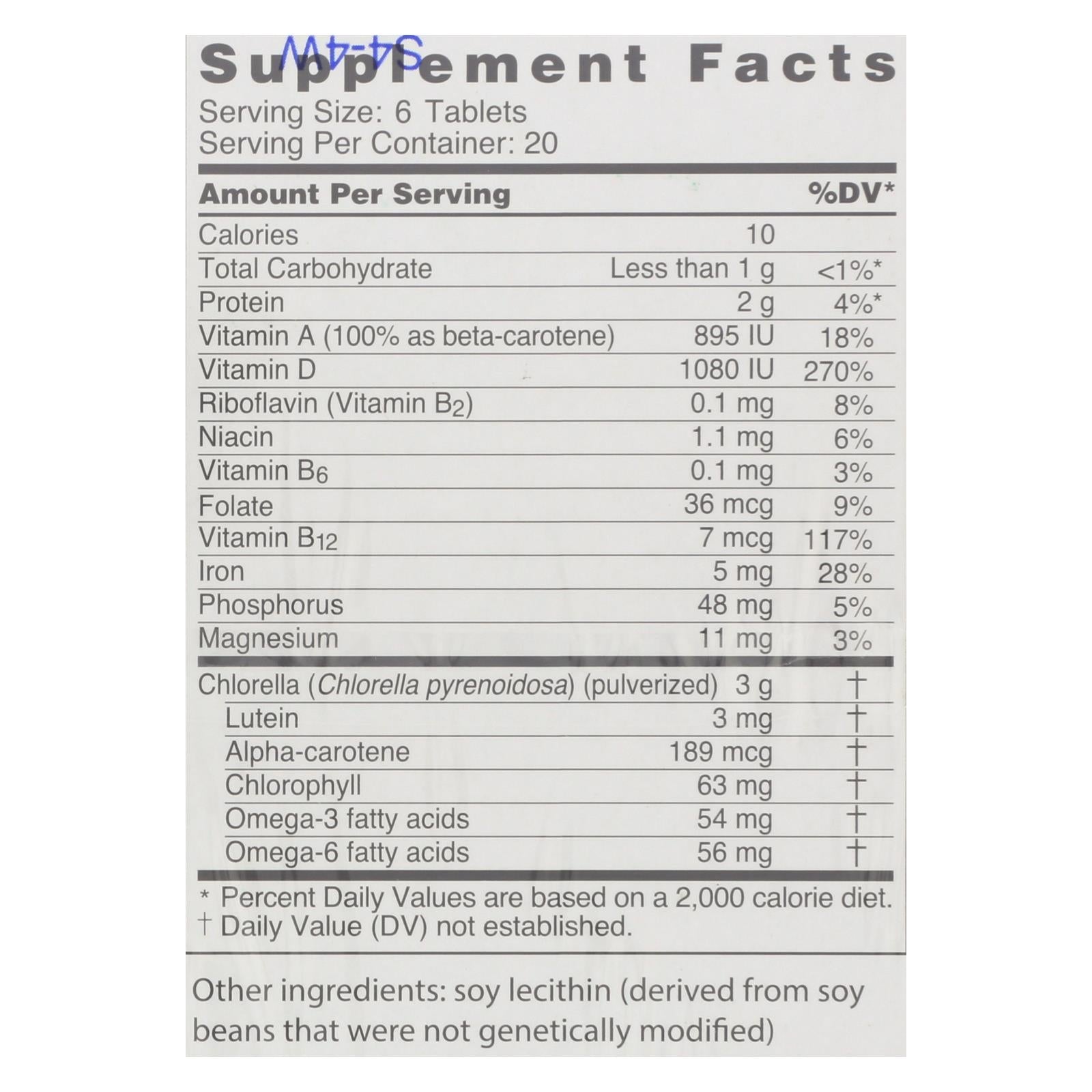 Sun Chlorella A Tablets | 500mg, Pack of 120