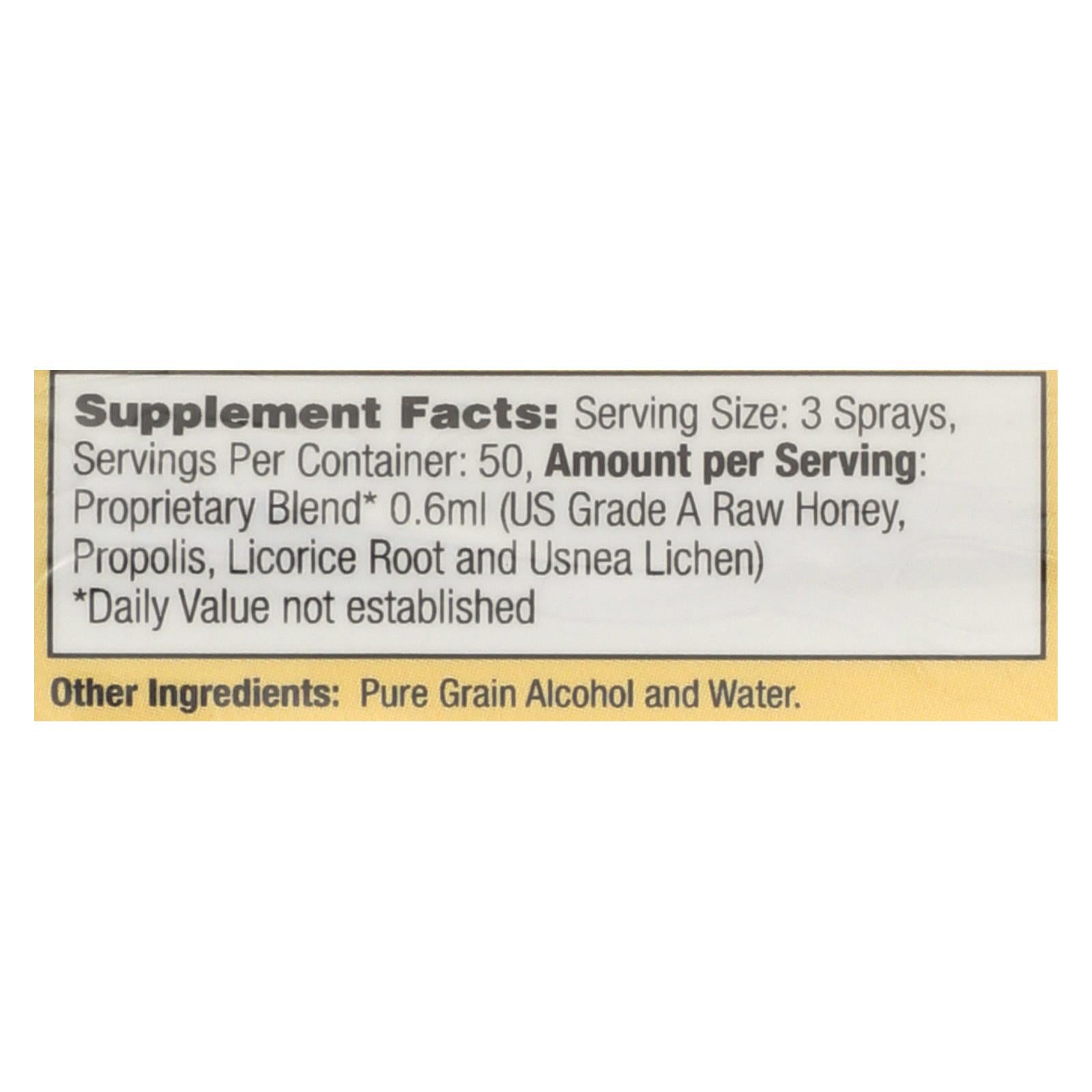 Honey Gardens Apiaries Propolis Spray for Natural Immune Support (1 Oz.)