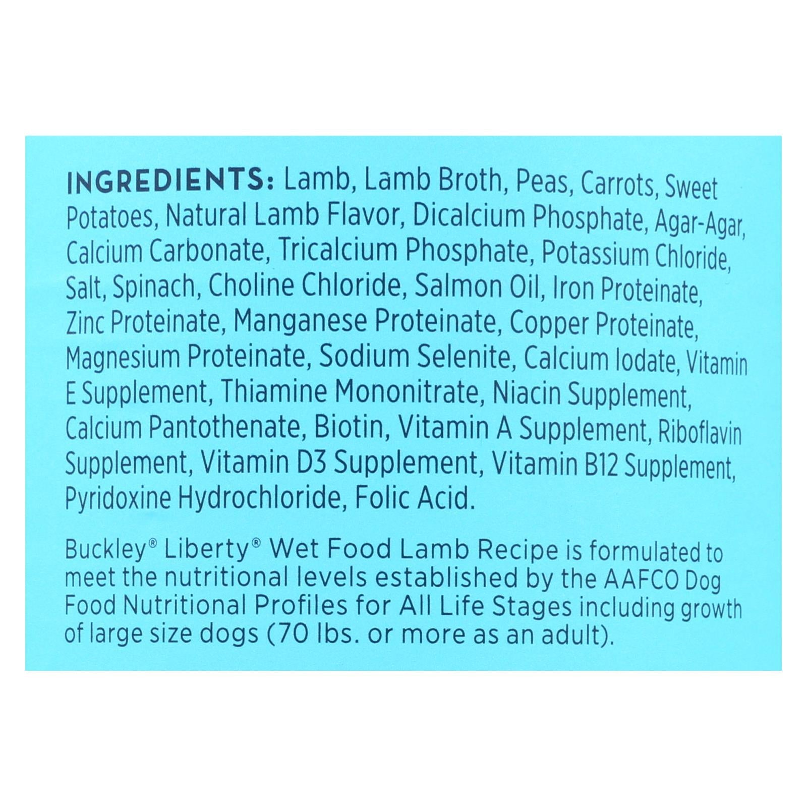 Buckley Liberty We Food Lamb (Pack of 12)