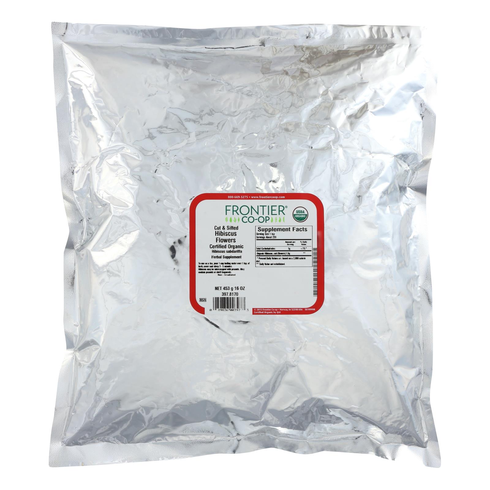 Frontier Herb Organic Cut and Sifted Hibiscus Flowers (1 lb.)