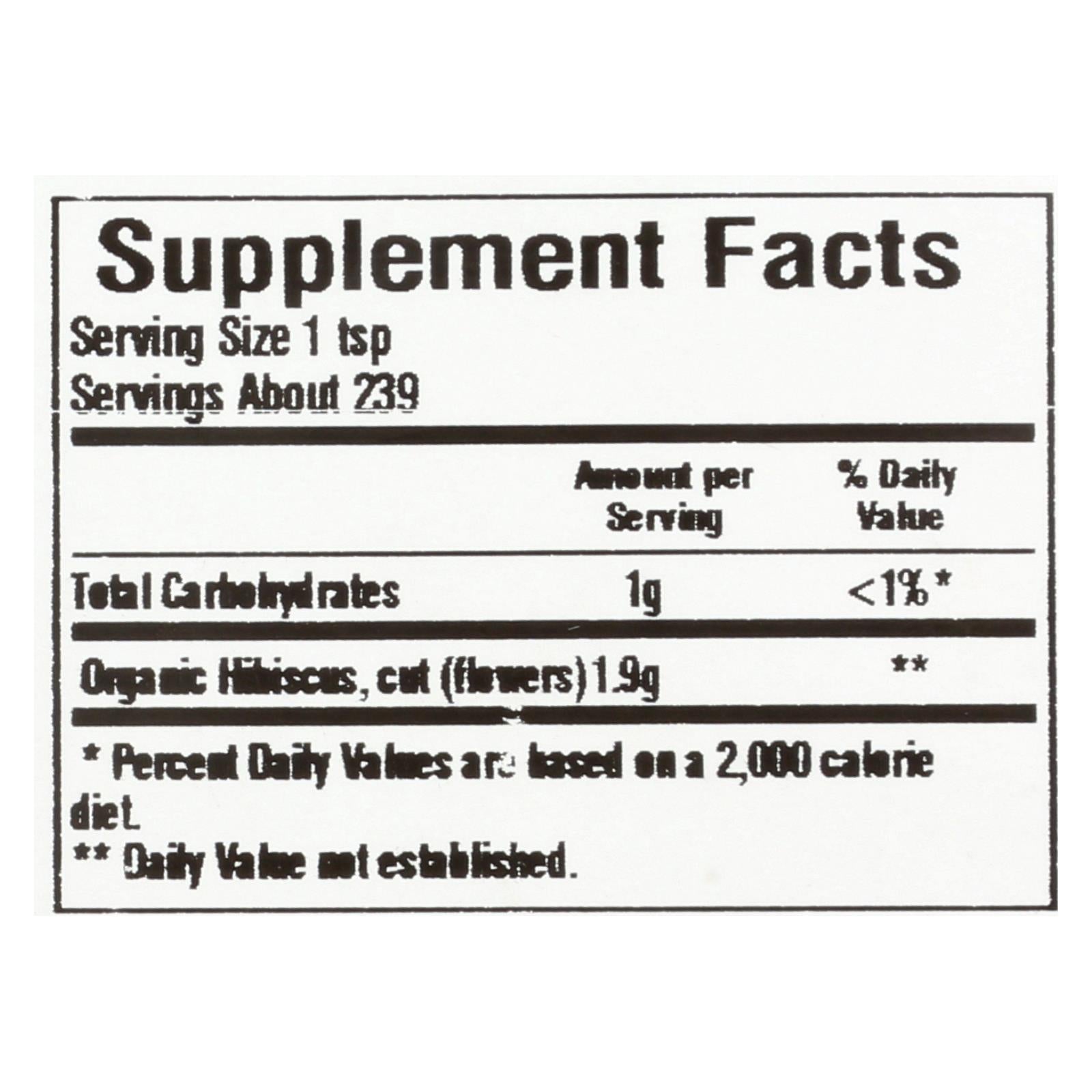 Frontier Herb Organic Cut and Sifted Hibiscus Flowers (1 lb.)