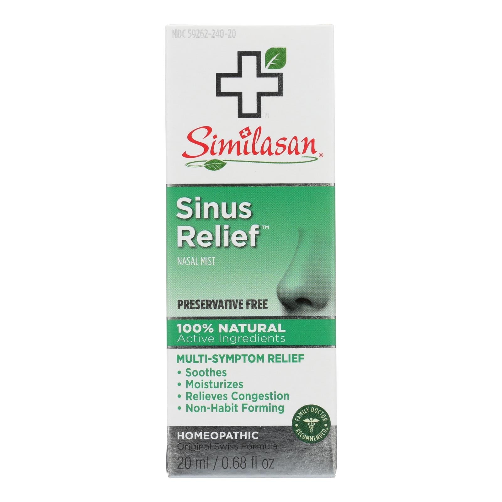 Similasan Sinus Relief - 0.68 Fl Oz Fast Acting Homeopathic Nasal Spray