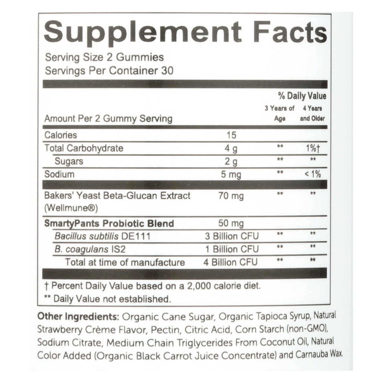 Smartypants Kids Probiotic Straws with Vitamin C (Pack of 60)