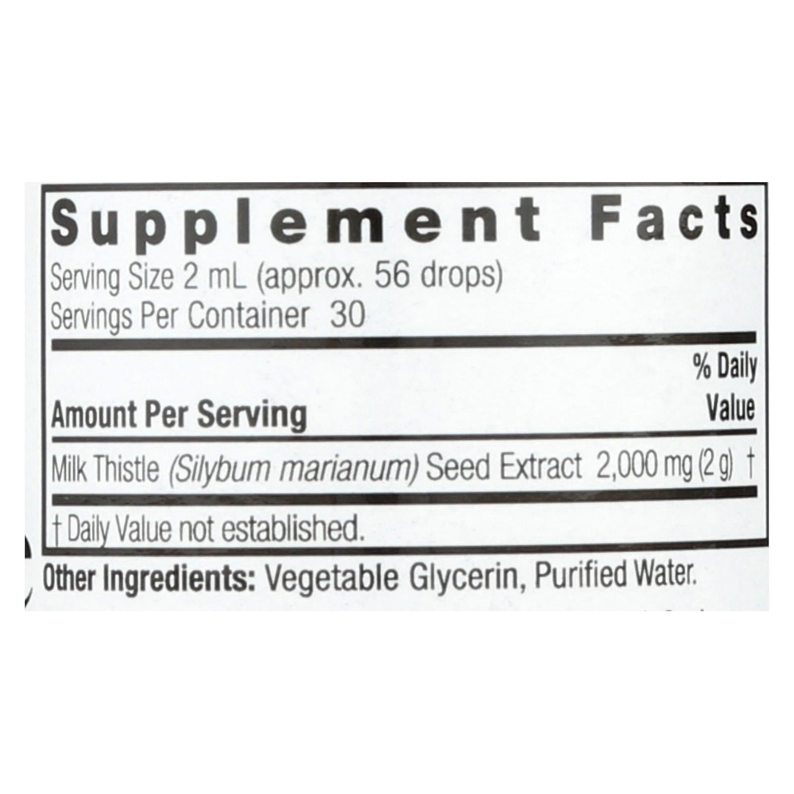 Nature's Answer Milk Thistle Extract, 2 Fl Oz