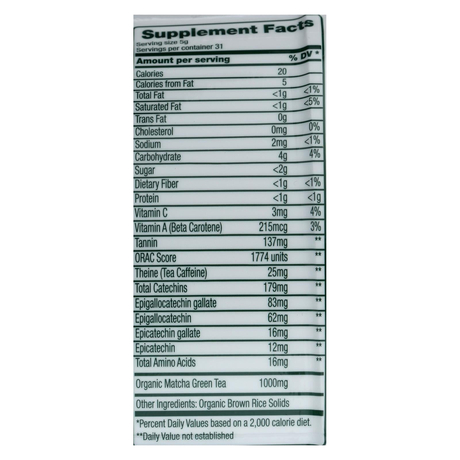 Green Foods Organic Matcha Green Tea | Pack of 5.5 Oz.