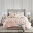 7 Piece Tufted Comforter Set Blush King