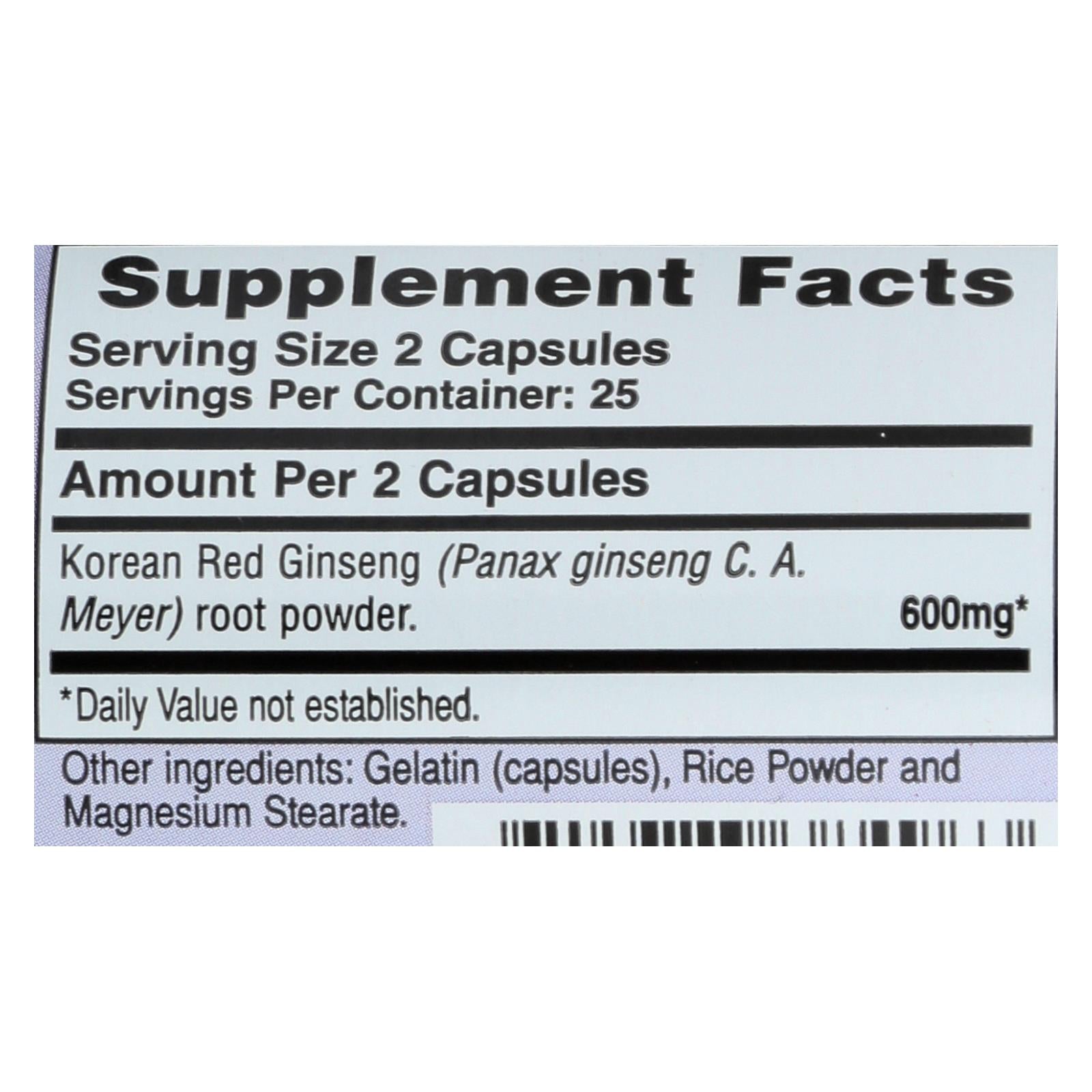 Imperial Elixir Korean Red Ginseng - 50 Capsules