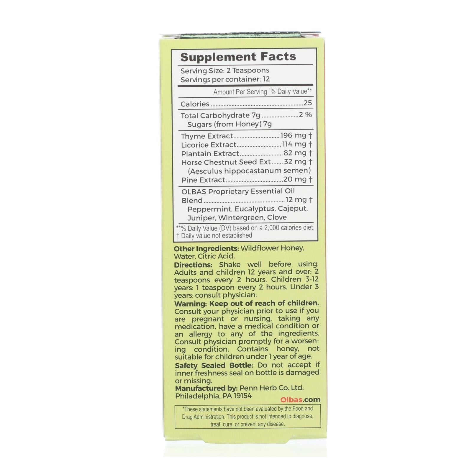 Olbas Cough Syrup (4 fl oz): Relieve Coughs Naturally