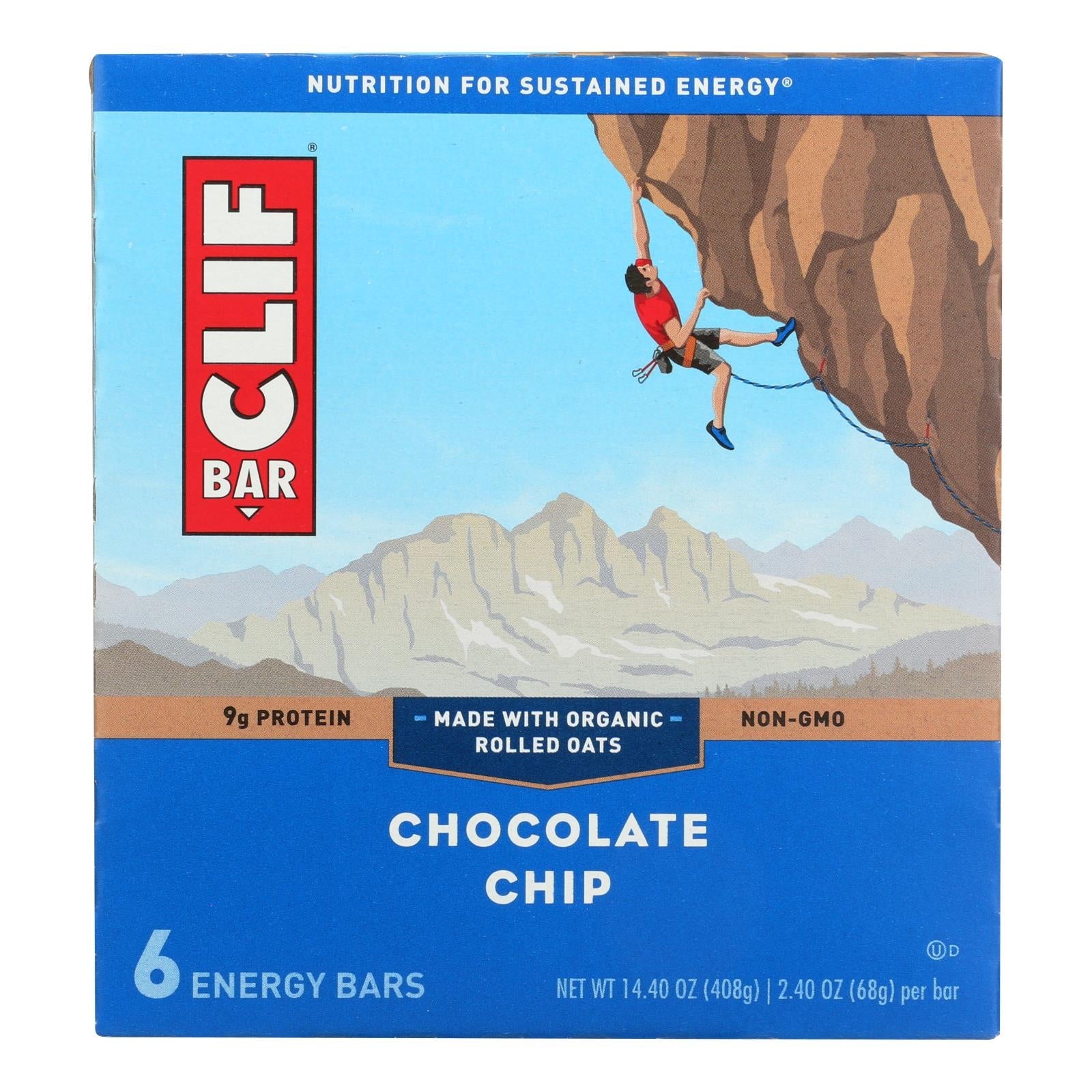 Clif Bar - Chocolate Chip Energy Bars - 6/2.4oz.