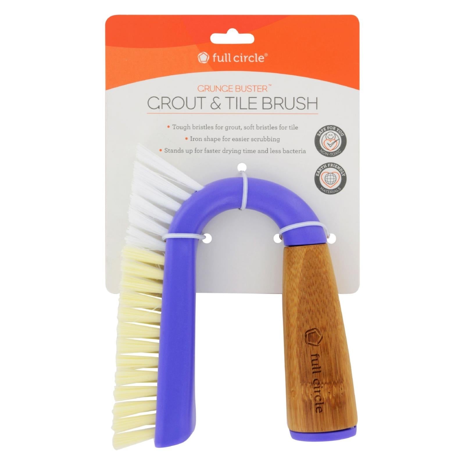 Full Circle Home Grunge Buster Grout and Tile Brush, Pack of 6