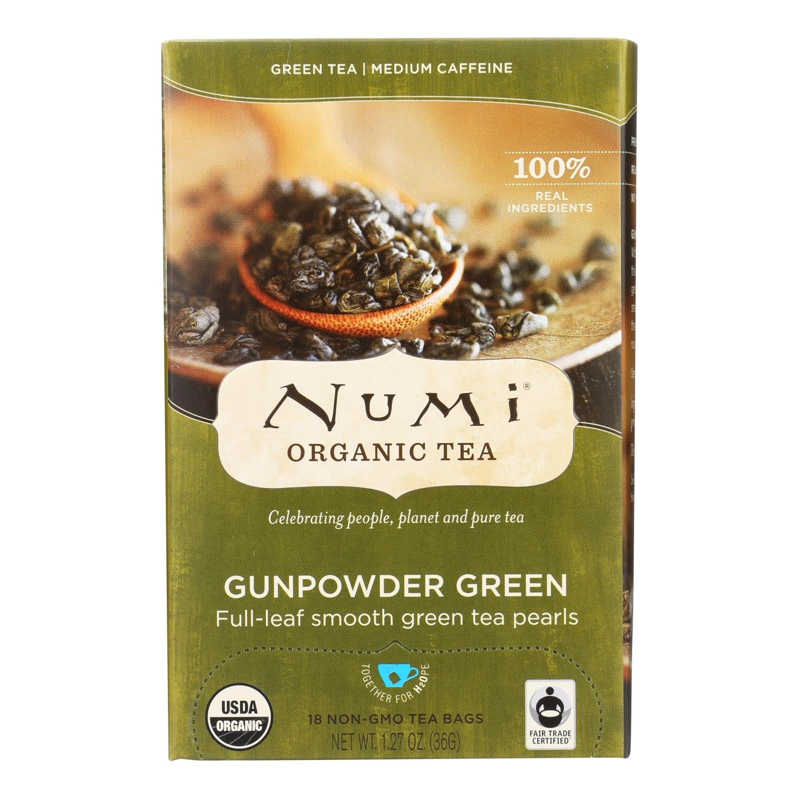 Numi Gunpowder Green Tea (Pack of 6 - 18 Tea Bags)