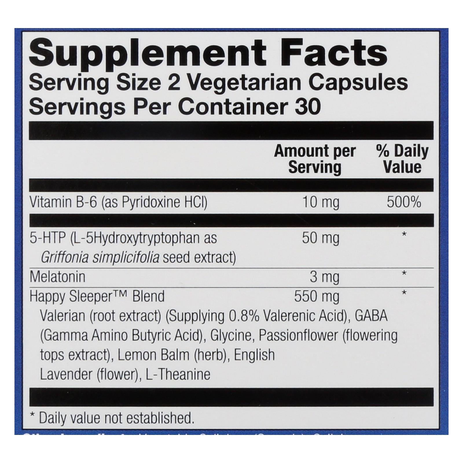 Natural Balance Happy Sleeper Vegetarian Capsules, 60 Count