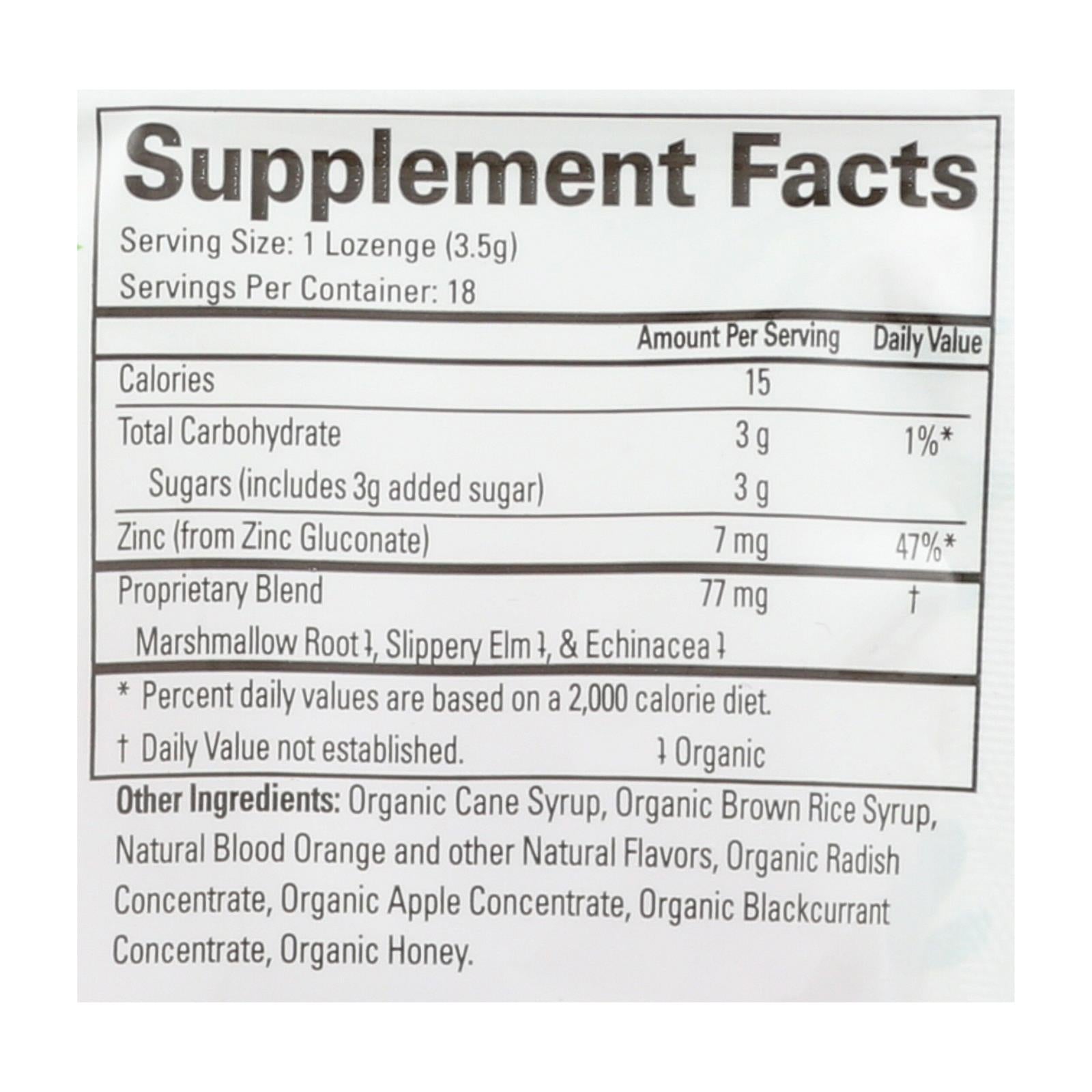 Quantum Research Thera-Zinc Lozenges - Blood Orange, Immune Support Supplement