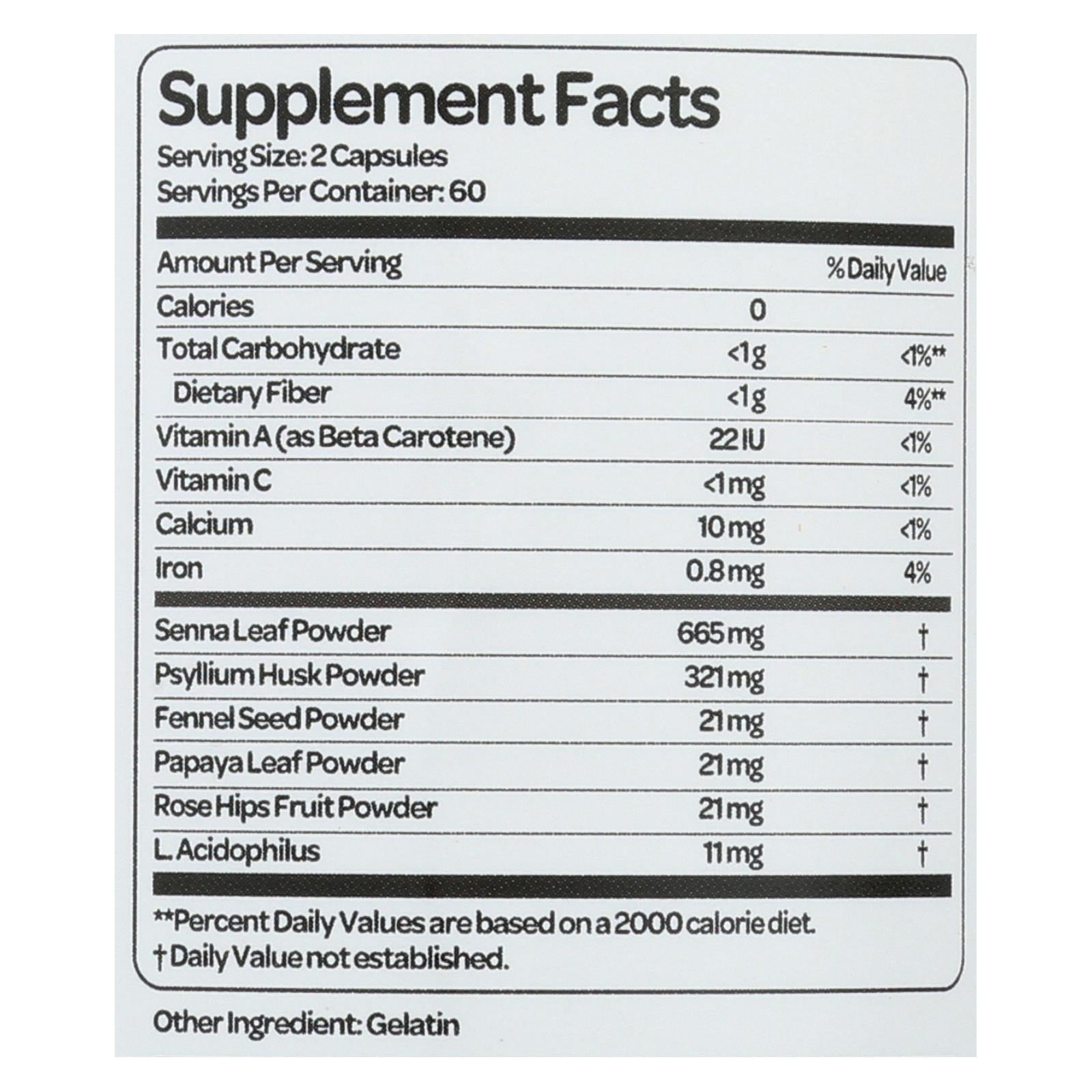 Health Plus Super Colon Cleanse 500 mg (120 Capsules)