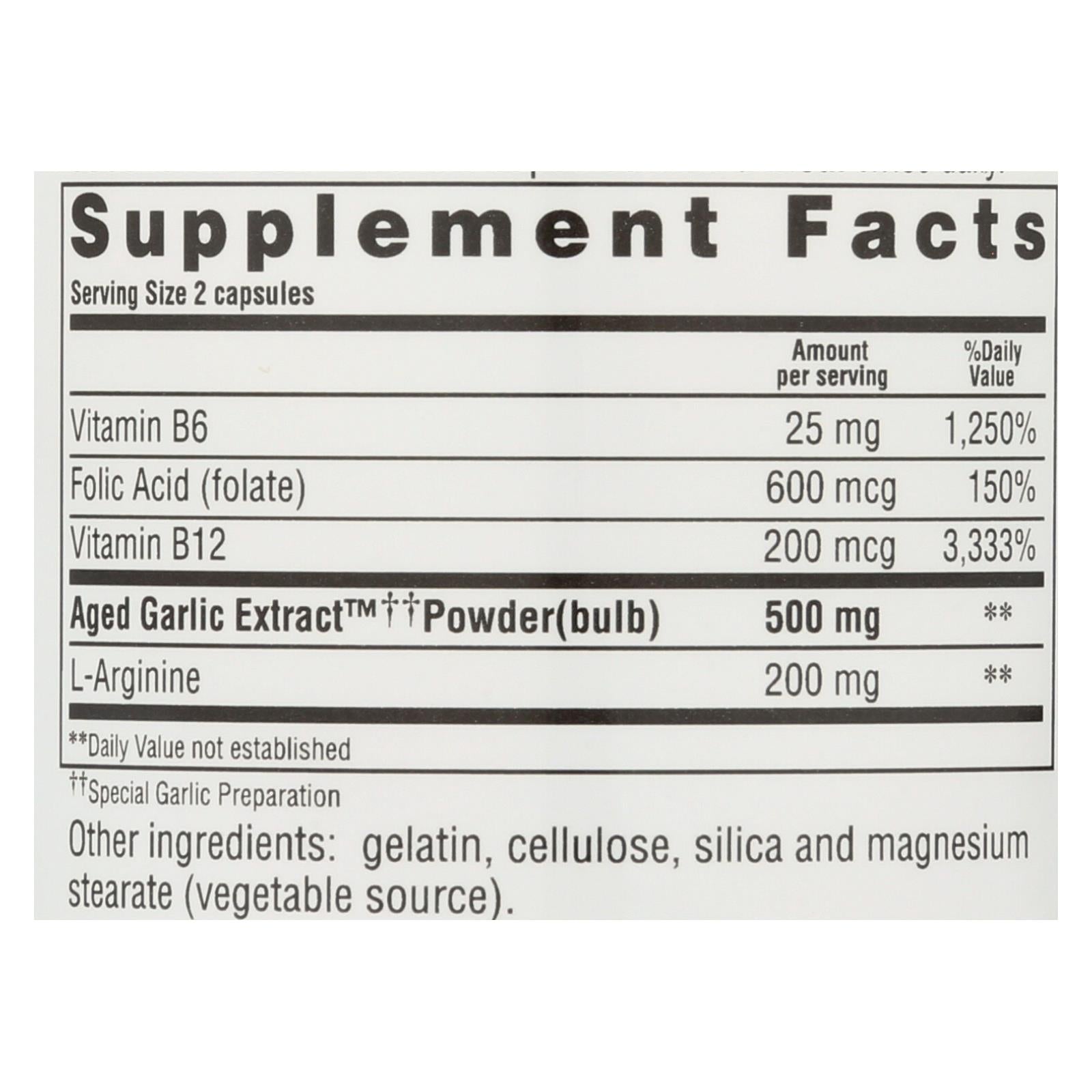 Kyolic Aged Garlic Extract: Heart Health Formula 100 Capsules