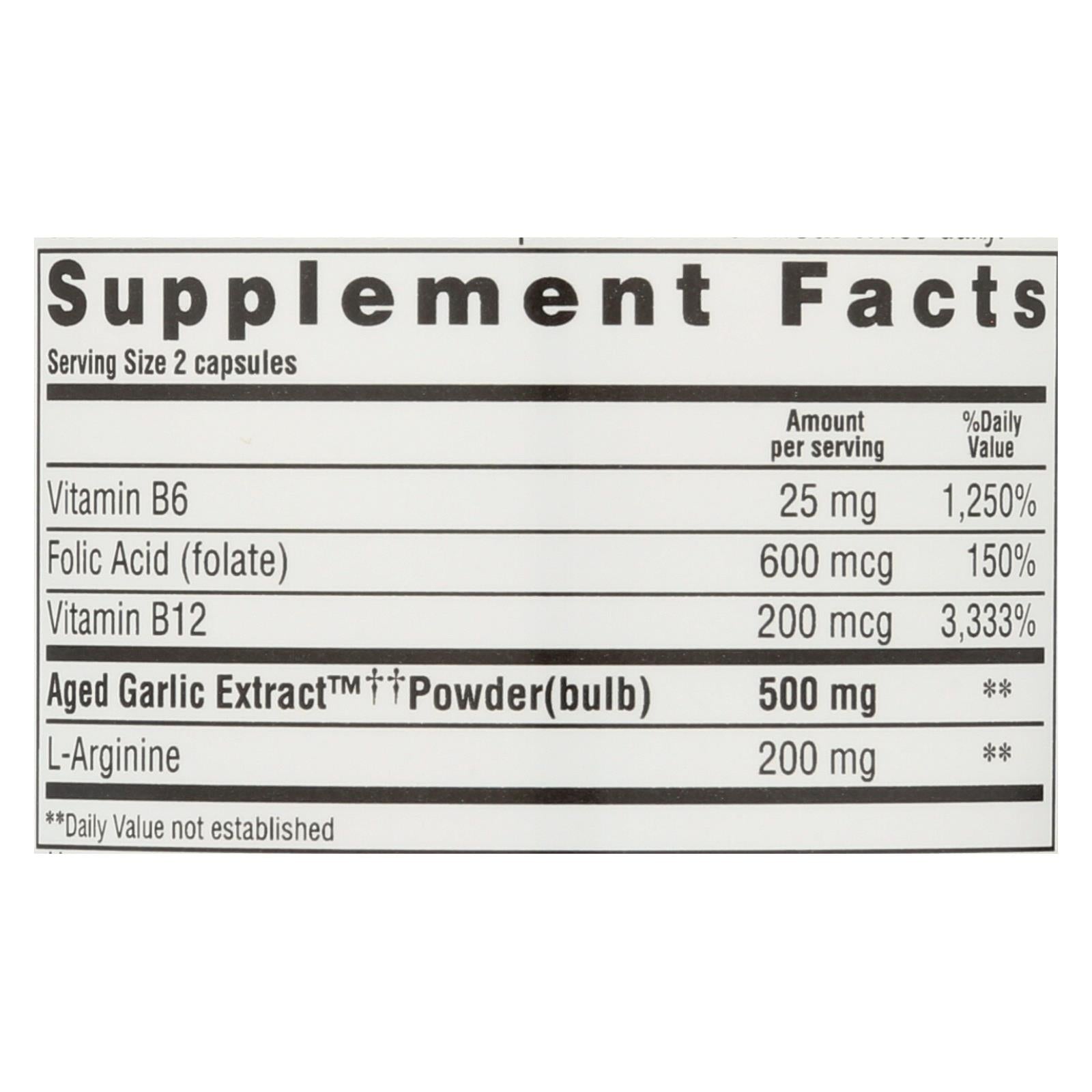 Kyolic Aged Garlic Extract: Heart Health Formula 100 Capsules