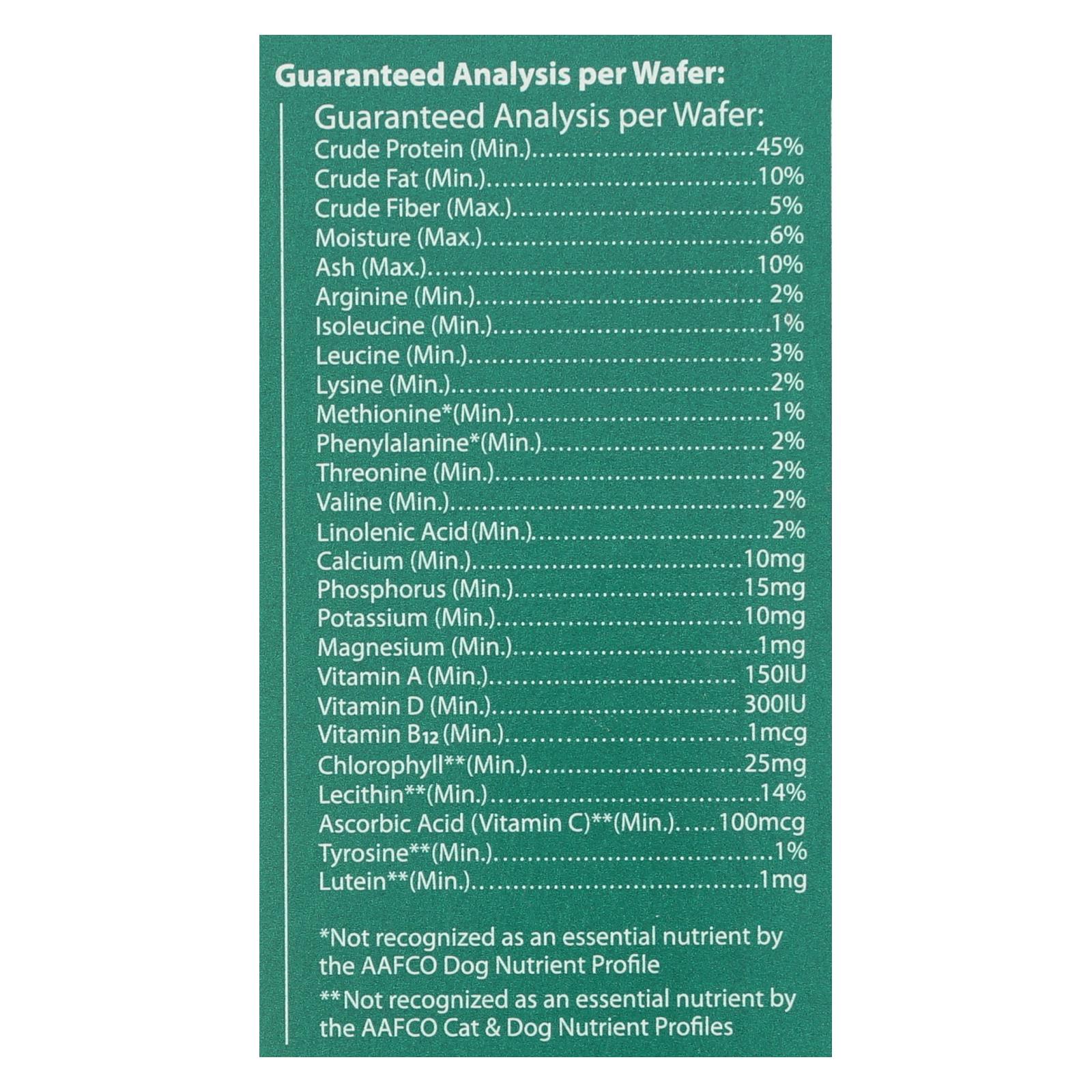 Sun Chlorella Rejuv-a-Wafers: Superfood Supplement for Dogs and Cats, 60 Count Wafers