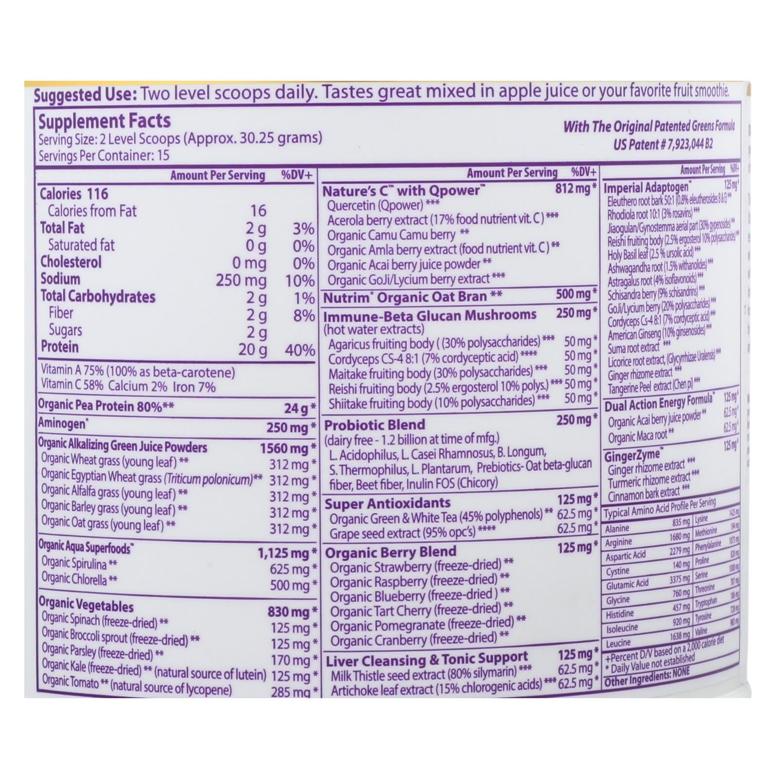 Paradise Herbs ORAC Energy Protein Greens 16 Ounce